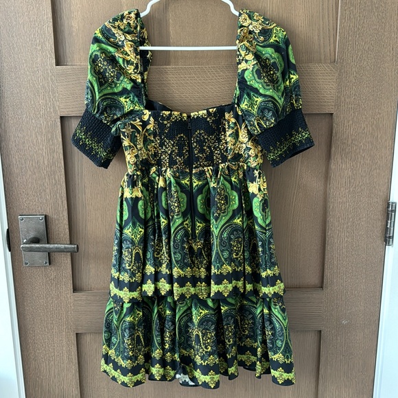 Alice + Olivia Emmou Tiered Mini Dress Sz 4 - Picture 5 of 6